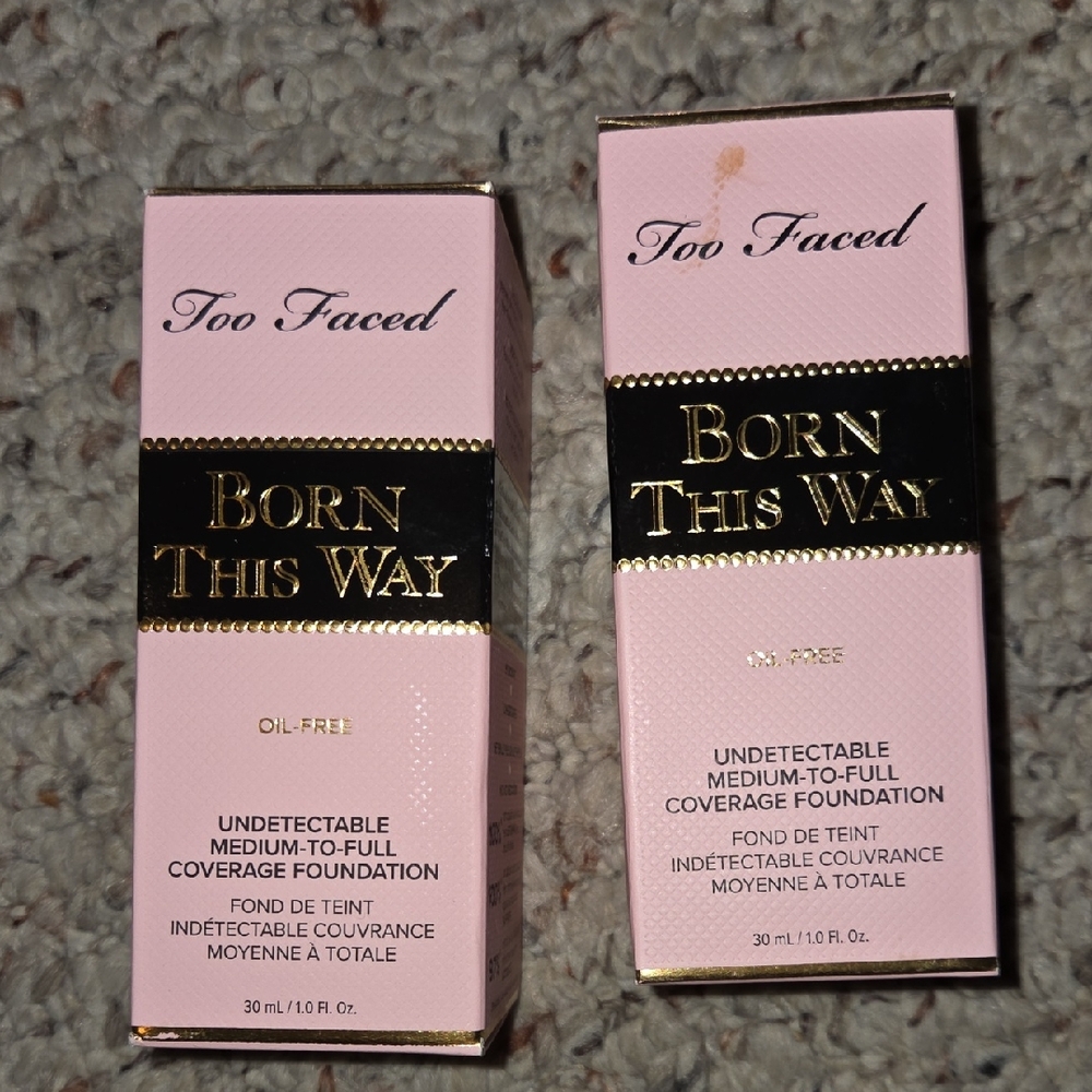 2 Too Faced Born This Way Foundation - Swan and Natural Beige